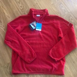 Columbia mens Half Zip fleece pullover. NWT